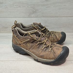 Keen Men's Waterproof Leathet Brown Hiking Shoes Sneakers Sz 15